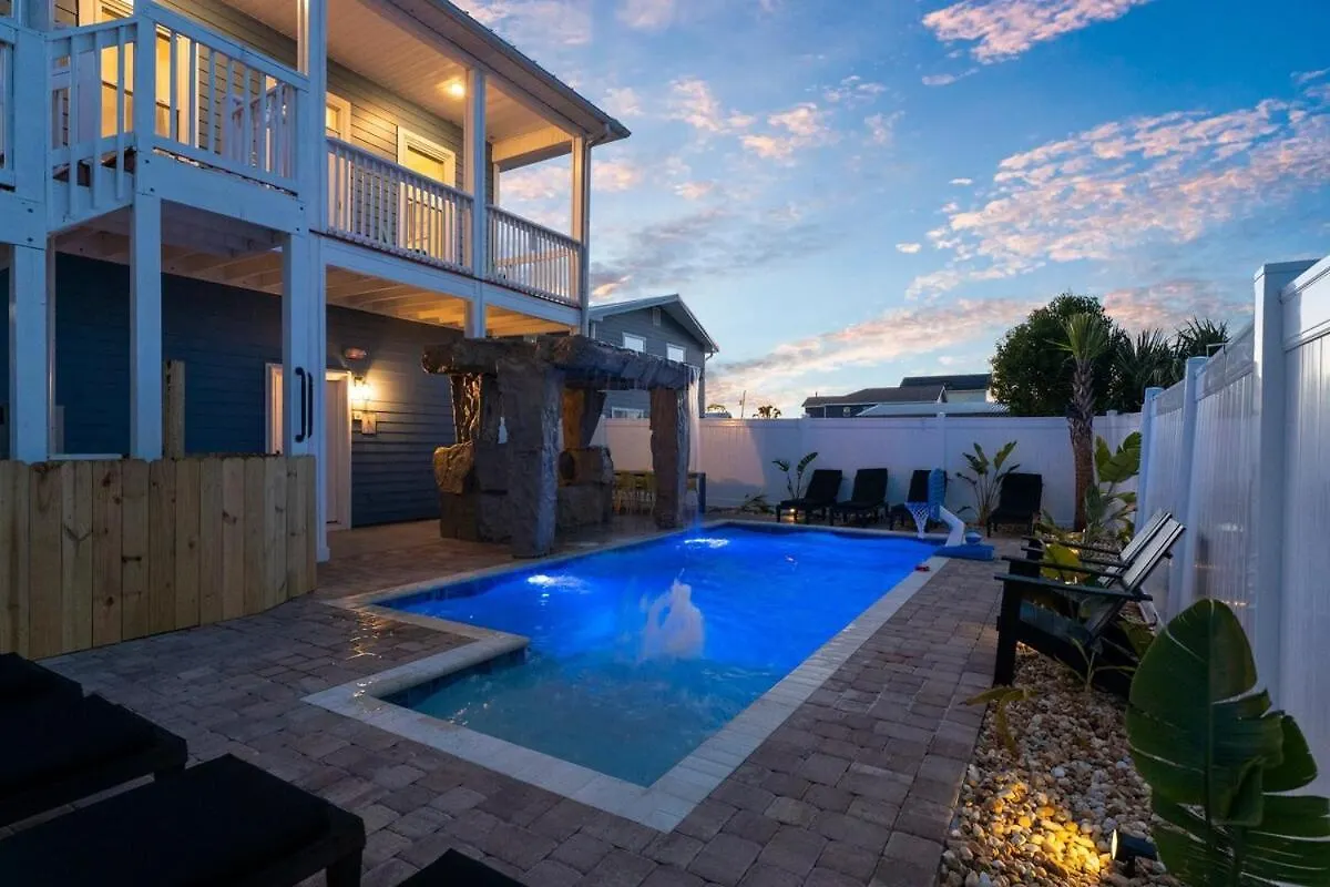 Soak And Sizzle! Pool Waterfall Games Grill Near Beach Panama City Beach 0*,  United States